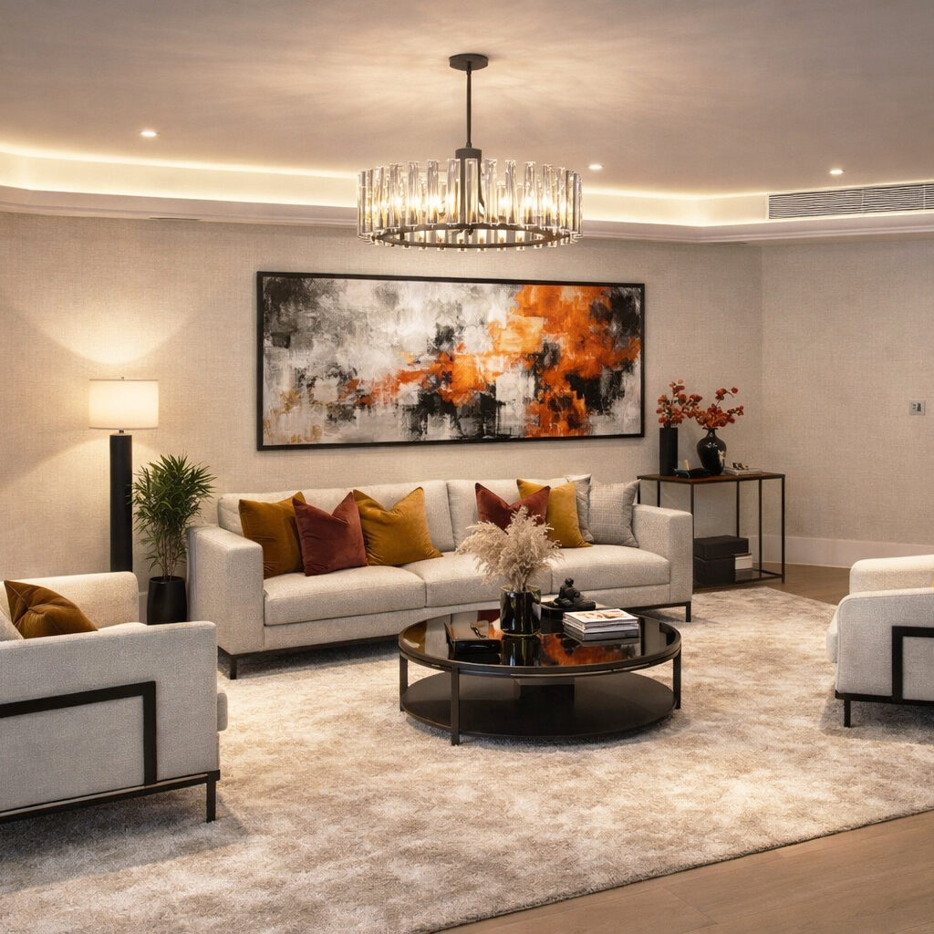 Basement Lounge Area