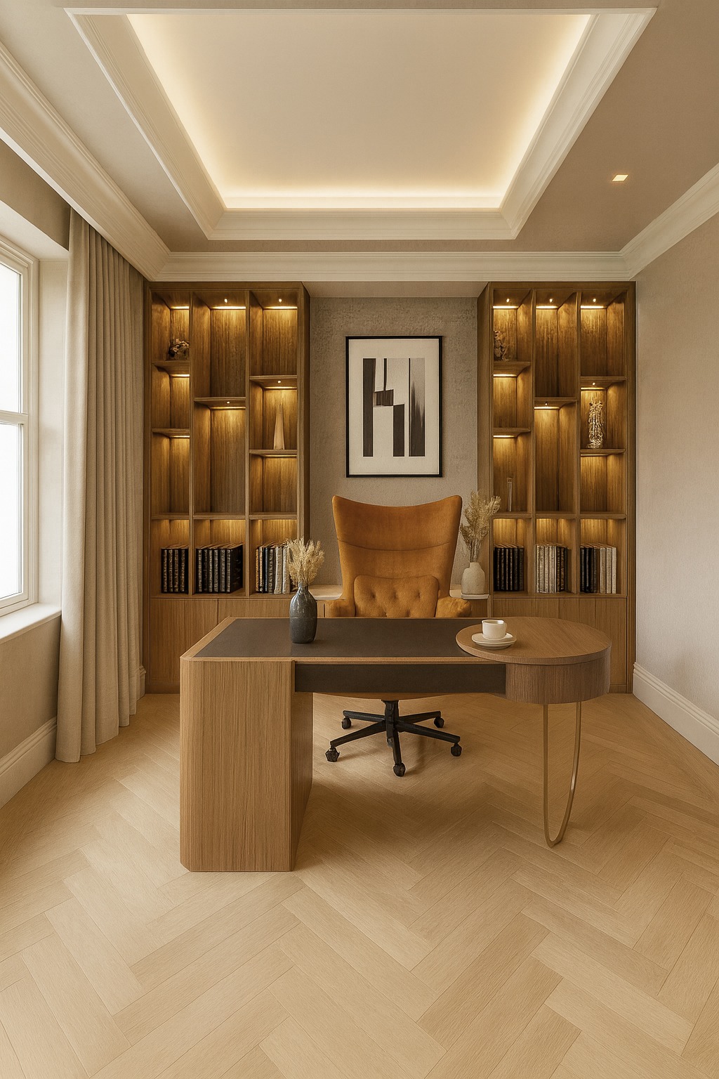 The Art of Bespoke Living: Excellence in Execution fromLondon to the Global 2 Study - Library Room